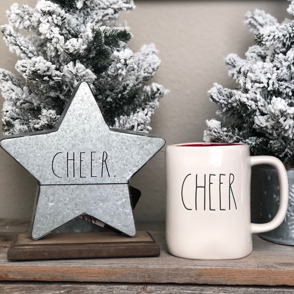 Rae Dunn Cheer Set Galvanized Star And Mug